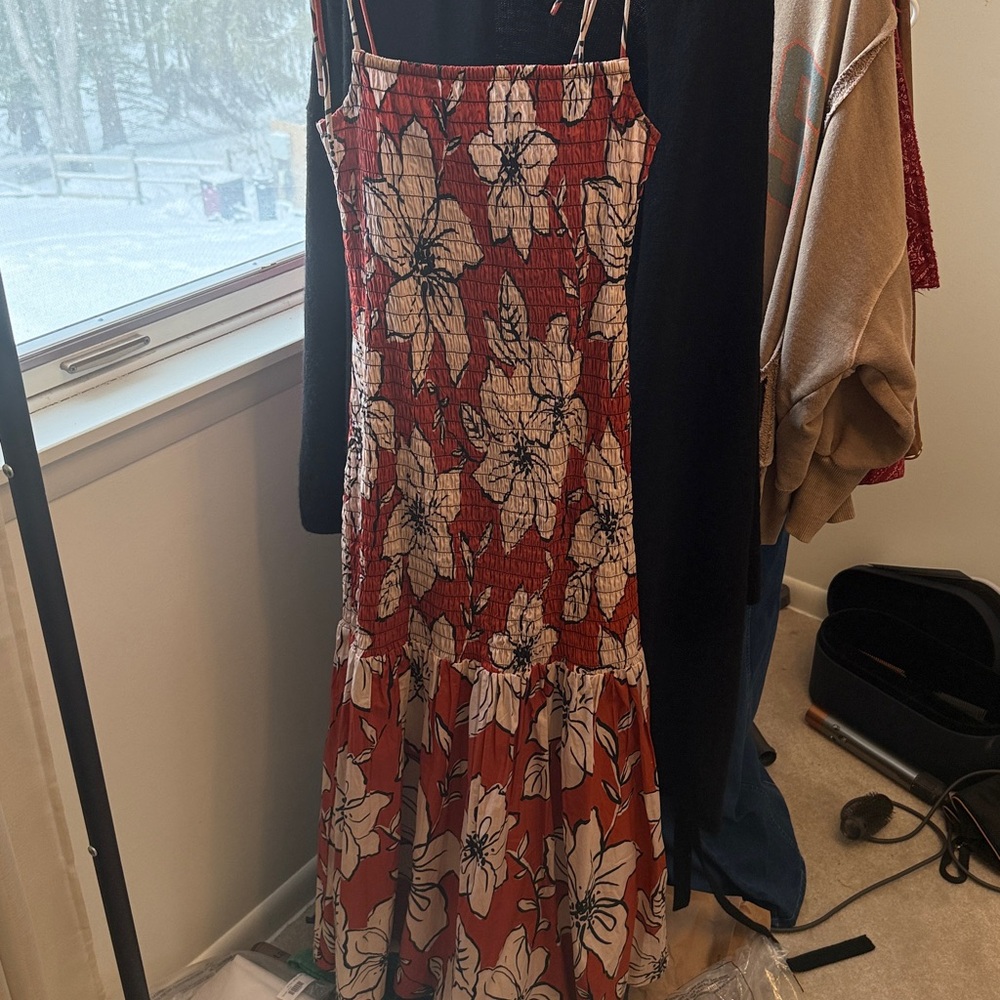 NWT Anthropologie Dhruv Kapoor Smocked Flounce-Hem Dress - Picture 12 of 12